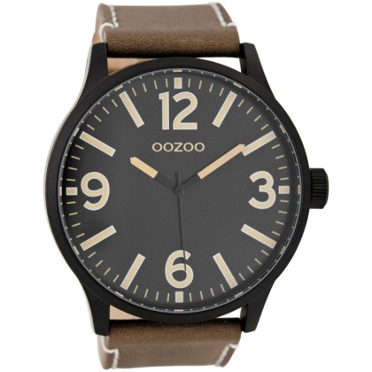 OOZOO Timepieces 50mm Brown Leather Strap C7403